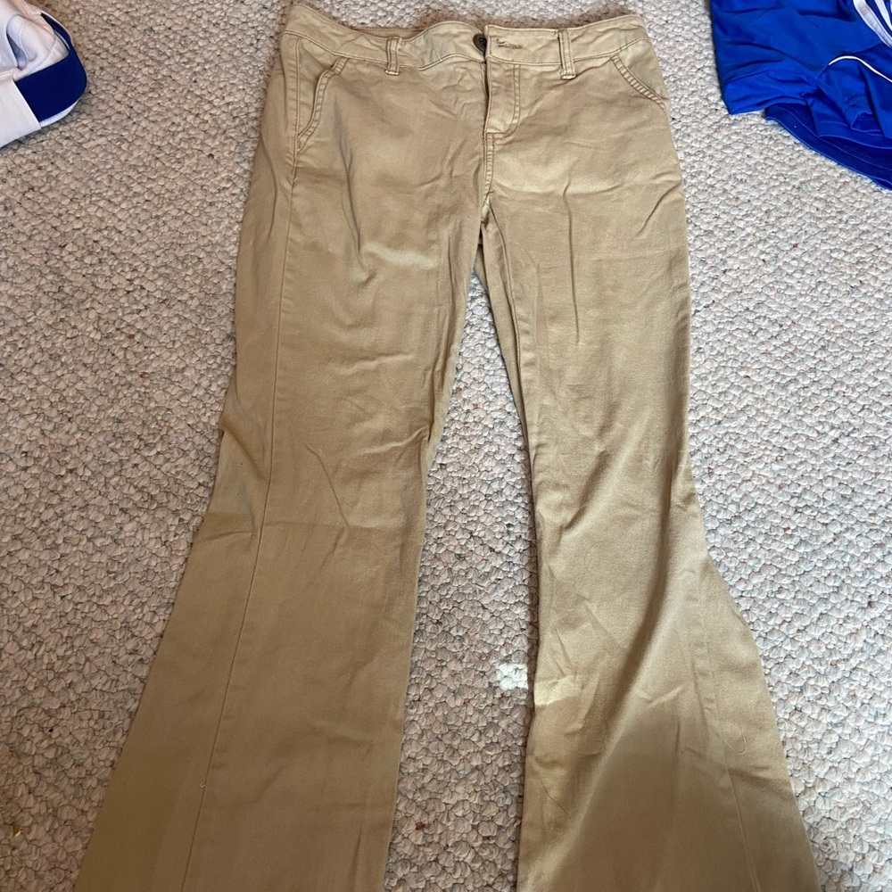 low rise flair cargo jeans